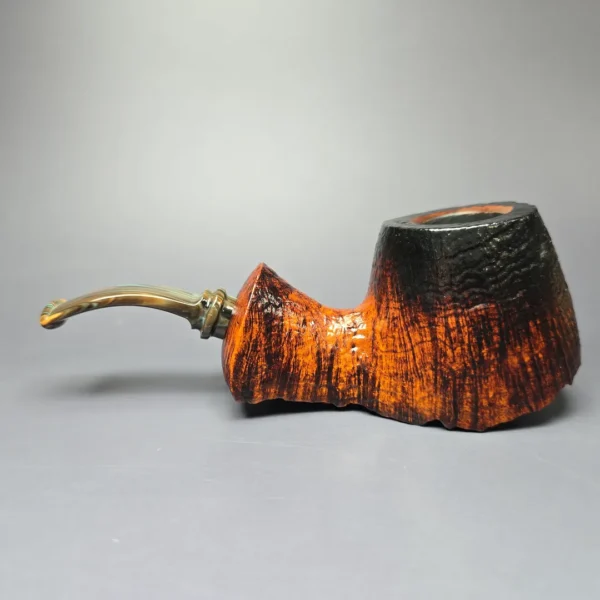Peder Jeppesen Ida Contrast Sandblasted Volcano Estate Briar Pipe, Danish Estates - Image 4