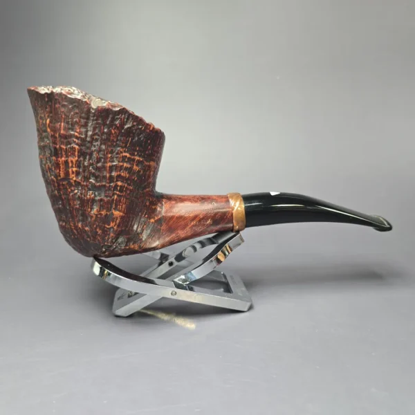 Bonfiglioli 2022 Free Form Sandblasted Dublin Estate Briar Pipe, Unsmoked - Image 4