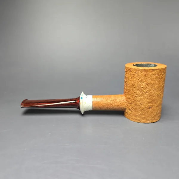 Pipe Tristan Tan Sandblasted Poker w/ Durat Handmade Briar Pipe, New - Image 4