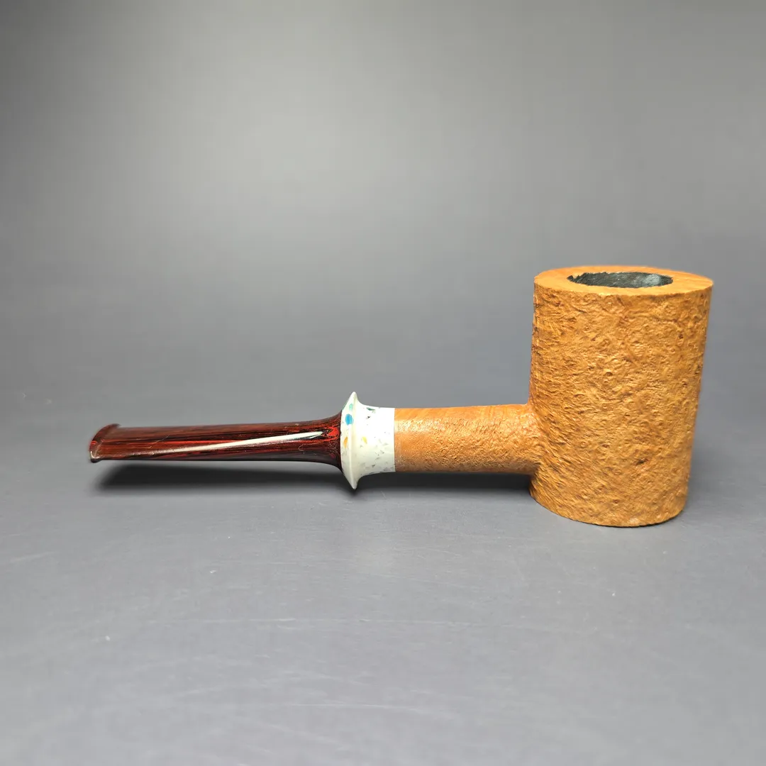 Pipe Tristan Tan Sandblasted Poker w/ Durat Handmade Briar Pipe, New - Image 4