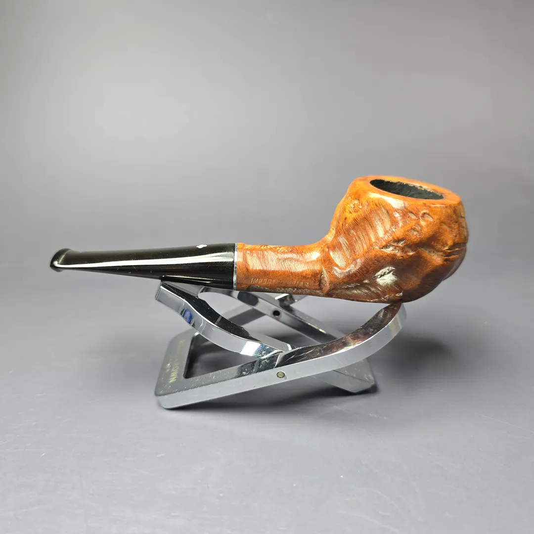 Kaywoodie Drinkless Tuckaway Rusticated Nosewarmer Apple Estate Briar Pipe, American Estates - Image 4