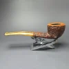 Sir Vickie by Savinelli Partially Rusticated Pot Estate Briar Pipe, Unsmoked - Image 4