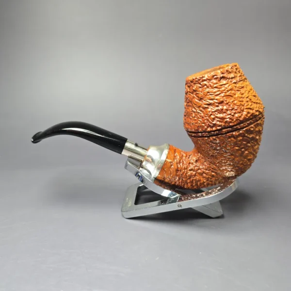 Caminetto Business Rusticated Rhodesian w/ Silver Estate Briar Pipe, Italian Estates - Image 4