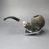 Caminetto Business Rusticated Apple w/ Silver Estate Briar Pipe, Italian Estates - Image 4