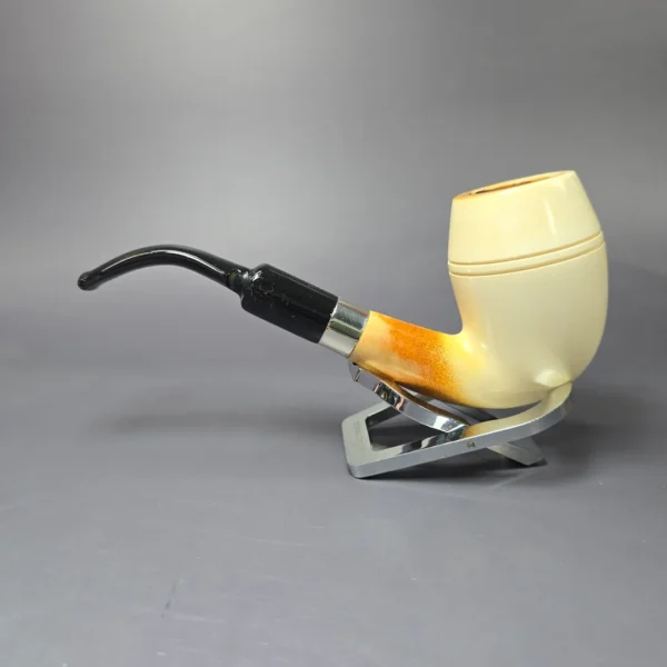Altinok Smooth Rhodesian w/ Silver Estate Block Meerschaum Pipe, Turkish Estates - Image 5