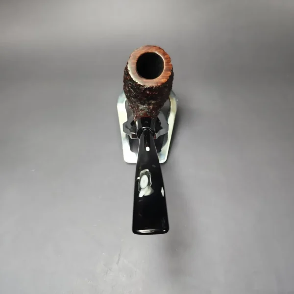 Castello Sea Rock Briar 93 3k Rusticated Bent Egg Estate Briar Pipe, Italian Estates - Image 5