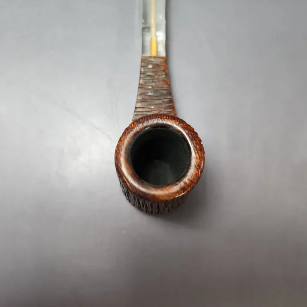 GBD Rockroot 9665 Rusticated Volcano Sitter Estate Briar Pipe, English Estates - Image 8