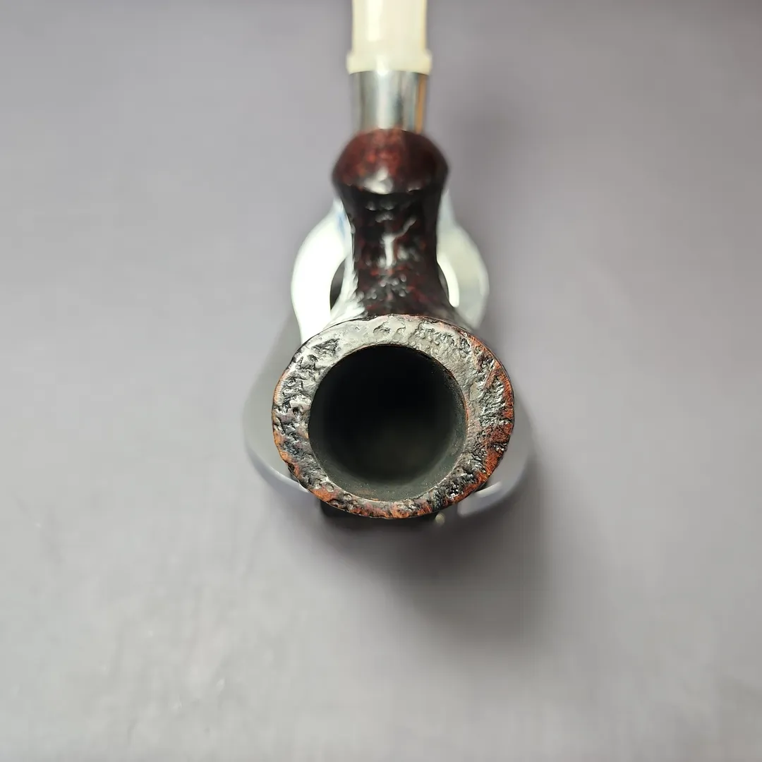 Jolly Roger Tortuga by Roger Wallenstein Sandblasted Estate Briar Pipe, German Estates 9mm - Image 6