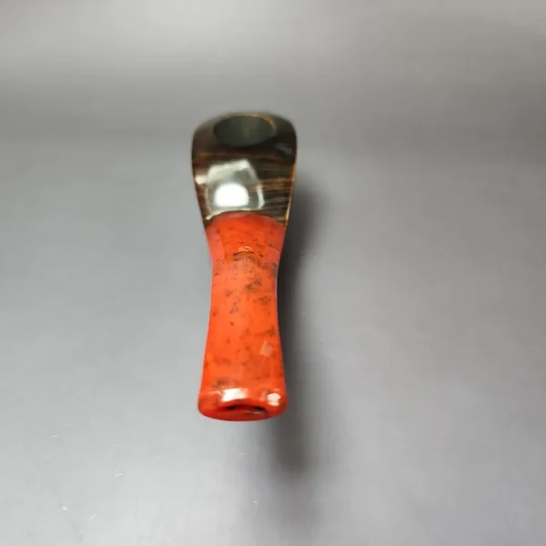 Unknown Smooth Scoop w/ Acrylic Estate Briar Pipe, French Estates - Image 5