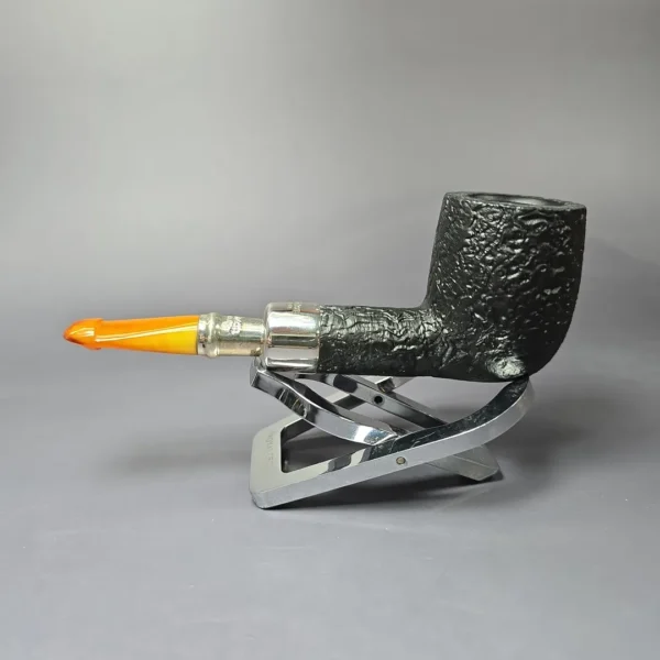 Peterson Amber Spigot X105 Sandblasted Billiard Estate Briar Pipe, Unsmoked - Image 5