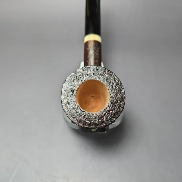 BST (Todd Bannard) 1 Foot Grade Large Sandblasted Dublin w/ Antler Estate Briar Pipe, Unsmoked - Image 5