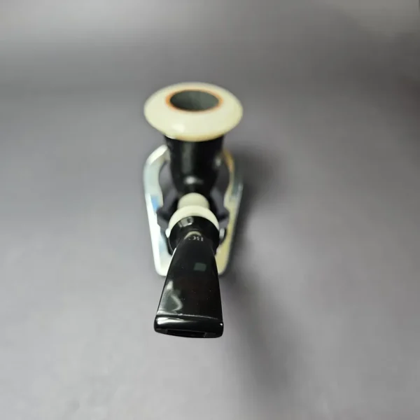 Butz Choquin Calabash Sandblasted w/Acrylic Estate Briar Pipe, Unsmoked, 9mm - Image 5