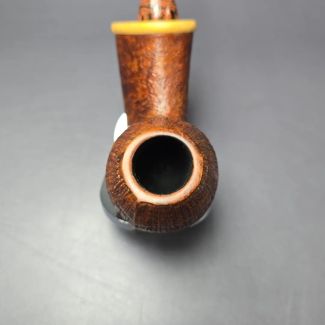 Denis Rusakov Sandblasted Fish w/ Boxwood Estate Briar Pipe, Other Estates - Image 5