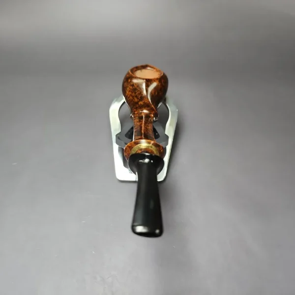 Mina Pipes Smooth Long Shank Blowfish Estate Briar Pipe, Unsmoked - Image 5