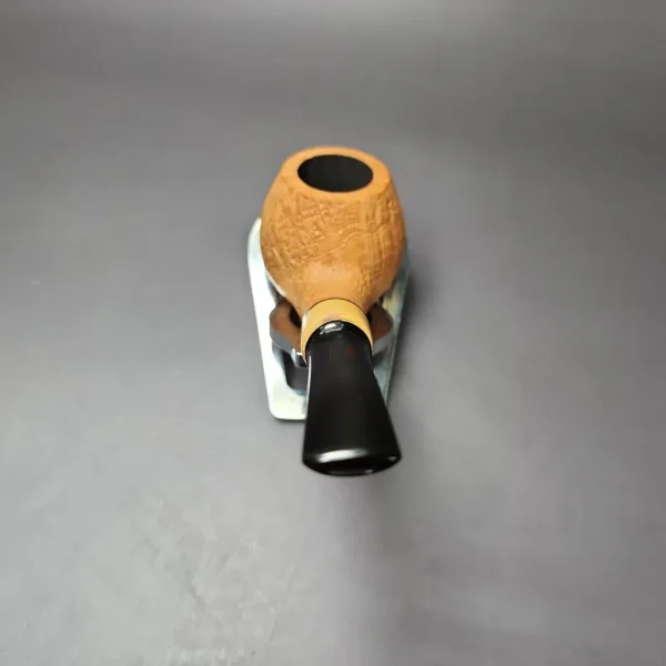 Mina Pipes Natural Sandblasted Author w/ Boxwood Estate Briar Pipe, Unsmoked - Image 5