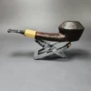 Mina Pipes Sandblasted Wide Shank Bulldog Estate Briar Pipe Unsmoked - Image 5