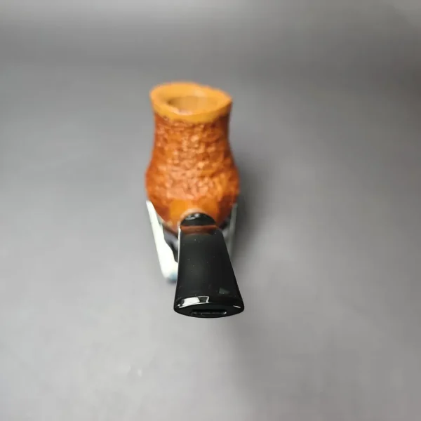 Don Carlos XL Partially Rusticated Brandy w/ Silver Estate Briar Pipe, Unsmoked - Image 5