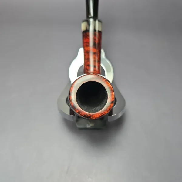 Bruno Nuttens Hand Made Smooth Egg w/ Horn (A) Handmade Briar Pipe, New - Image 5