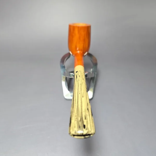 Christophe Wolff Smooth Bing Billiard w/ Ebonite Handmade Briar Pipe, New - Image 5