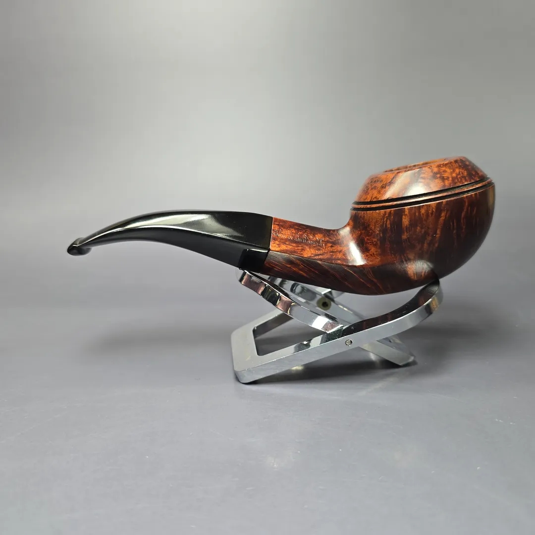 Dunhill 2004 Amber Root 4108 Bent Bulldog Estate Briar Pipe, Unsmoked - Image 5