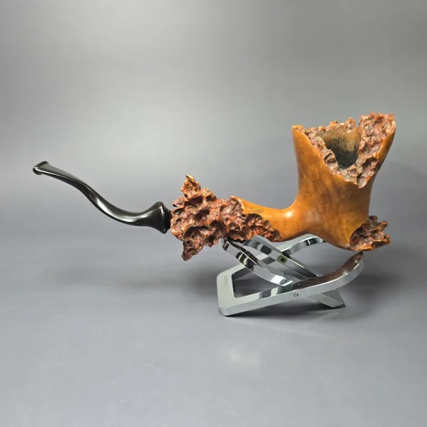 Micoli (Robert Burns) Partially Rusticated Freehand Estate Briar Pipe, American Estates - Image 5