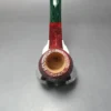 C-Pipe Sandblasted Stacked Bent Bulldog Handmade Briar Pipe, New - Image 5