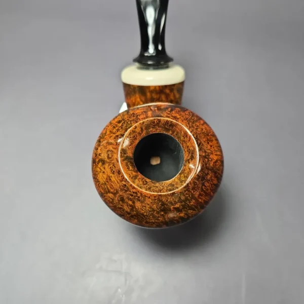 C-Pipe Smooth Reverse Calabash Mushroom w/ Ivorite Handmade Briar Pipe, New - Image 5