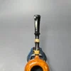 C-Pipe Smooth Tomato w/ Bamboo Handmade Briar Pipe, New - Image 5