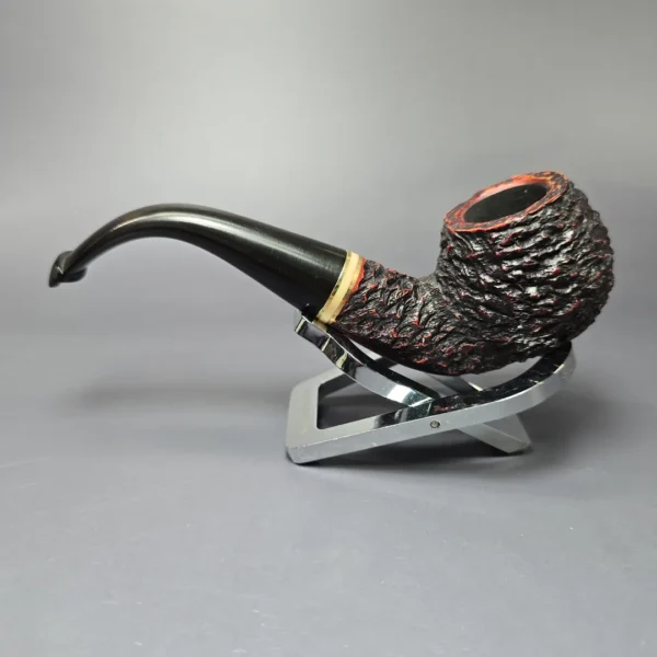 Peterson Emerald 03 Rusticated Bent Apple Estate Briar Pipe, Irish Estates - Image 5