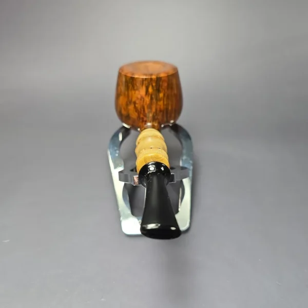 C-Pipe Smooth Apple w/ Bamboo & Boxwood Handmade Briar Pipe, New - Image 5