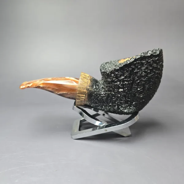 Armellini Botero Rusticated Freehand w/ Bocote Estate Briar Pipe, Unsmoked - Image 5