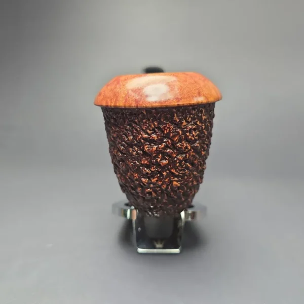 Rinaldo Lithos YY Megas Magnum Rusticated Calabash Estate Briar Pipe, Unsmoked - Image 5