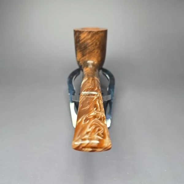 Volkan Grade 7 Smooth Golden Contrast Dublin Estate Briar Pipe, Unsmoked, 9mm - Image 5