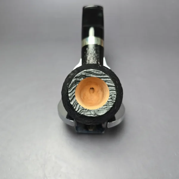 Morgan BlackJack 19 Sandblasted Stubby Rhodesian Estate Briar Pipe, 9mm - Image 5