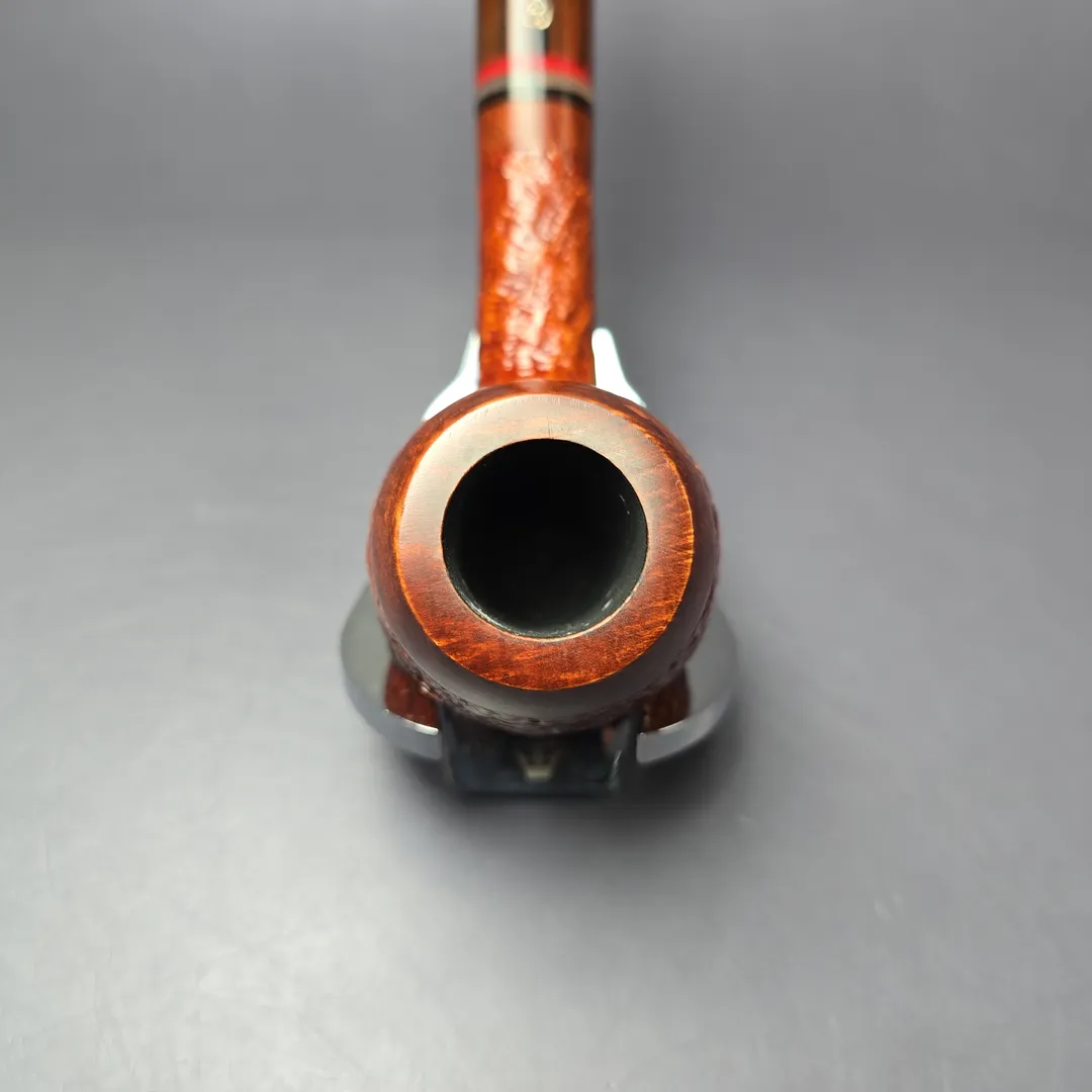 Germanus XL Sandblasted Apple w/ Acrylic Estate Briar Pipe, Unsmoked, 9mm - Image 5