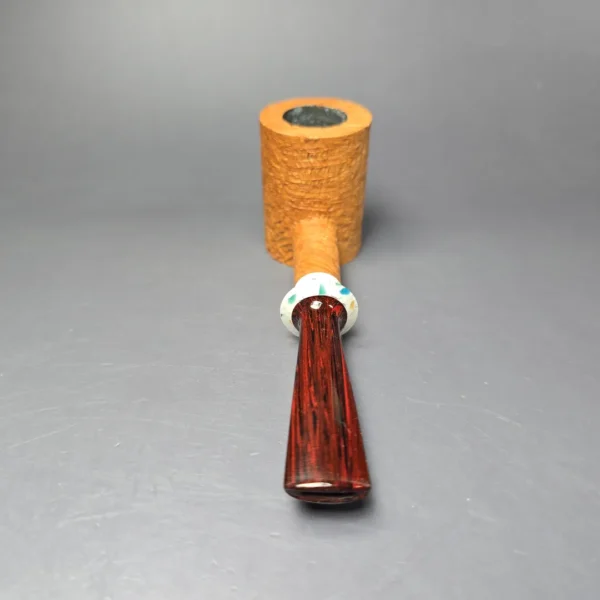 Pipe Tristan Tan Sandblasted Poker w/ Durat Handmade Briar Pipe, New - Image 5