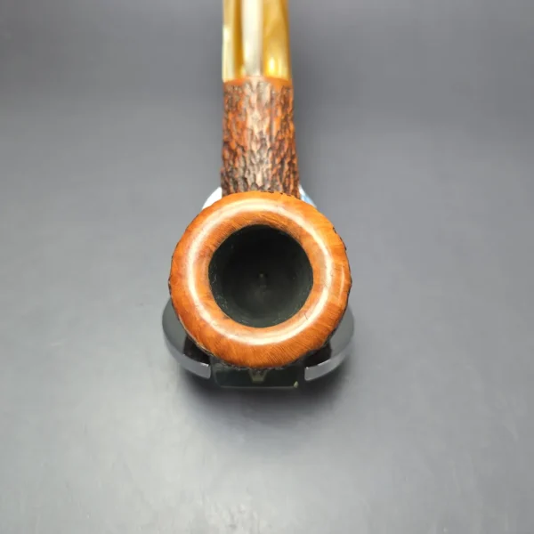 Sir Vickie by Savinelli Partially Rusticated Pot Estate Briar Pipe, Unsmoked - Image 5