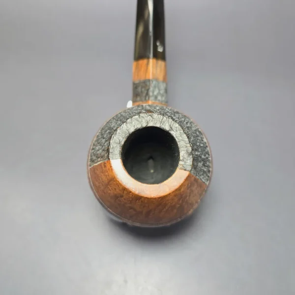 Bjarne XL Partially Rusticated Bulldog Estate Briar Pipe, Danish Estates - Image 5