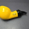 Al Pascia Curvy Yellow Smooth Reverse Calabash Apple Estate Pipe, Unsmoked - Image 6