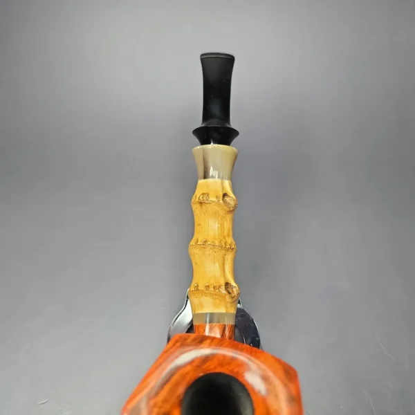 Walt Cannoy 10th Anniversary Cardinal House Hollingsworth Smooth Pickaxe Handmade Briar Pipe, New - Image 6