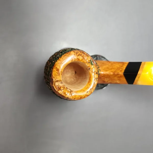 Pascucci Partially Rusticated Brandy Estate Briar Pipe, Unsmoked - Image 6