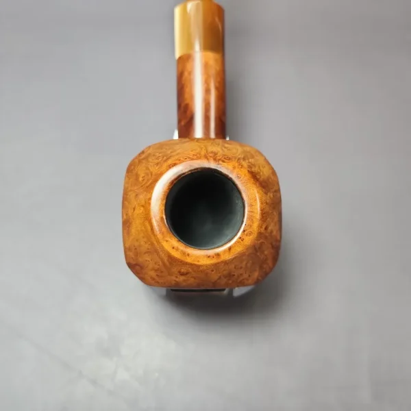 Unknown Smooth Panel Rhodesian w/ Acrylic Estate Briar Pipe, Other Estates - Image 6