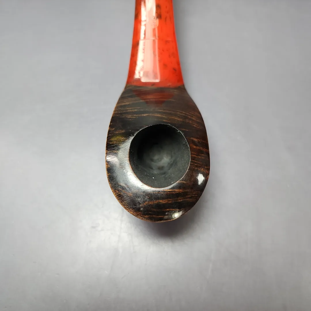 Unknown Smooth Scoop w/ Acrylic Estate Briar Pipe, French Estates - Image 6