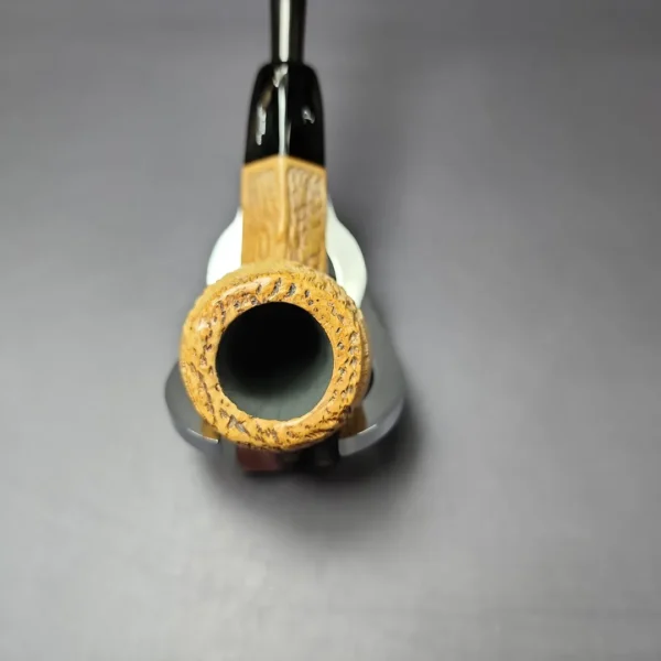 Pioneer Rusticated Bulldog Estate Block Meerschaum Pipe, American Estates - Image 6