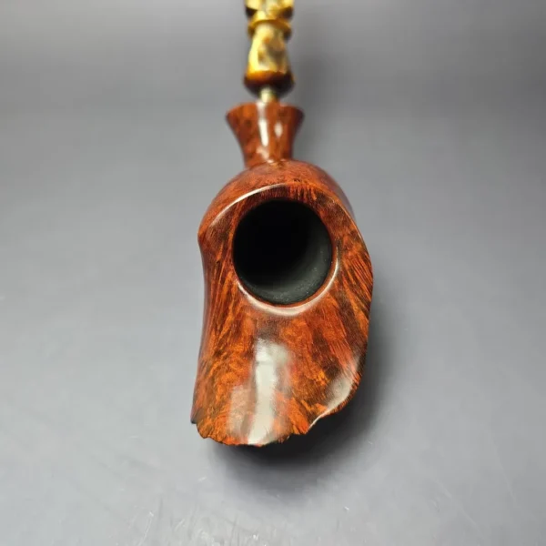 Preben Holm Hallmark H-2 Smooth Freehand Estate Briar Pipe, Unsmoked - Image 6