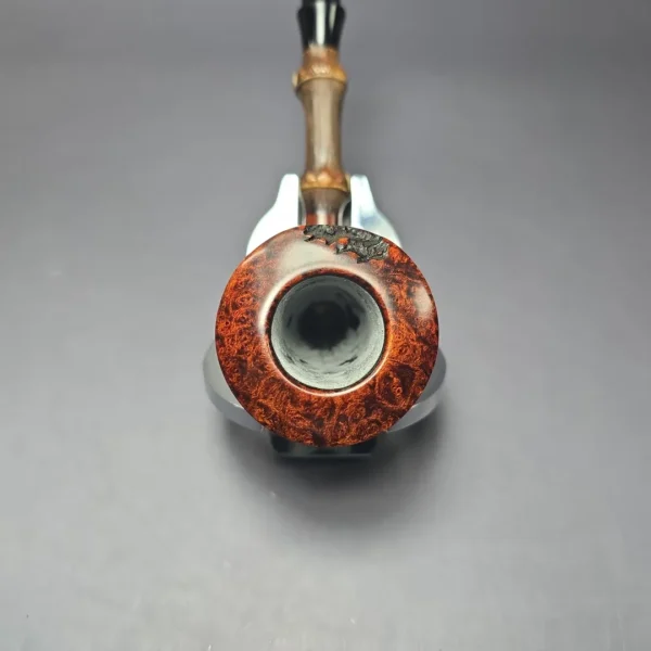 Emiliano Smooth Dublin w/ Black Bamboo & Jupati Handmade Briar Pipe, New - Image 6