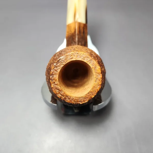 Ropp Vintage Stout Sandblasted Bulldog Estate Briar Pipe, Unsmoked - Image 6