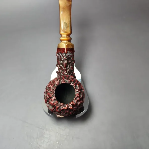 Jobey Perlato 200 Rusticated Bulldog Estate Briar Pipe, American Estates - Image 6