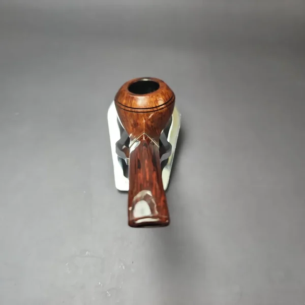 Dunhill 1990 Chestnut 3108 Smooth Bulldog w/ 9kt Gold Estate Briar Pipe, English Estates - Image 6