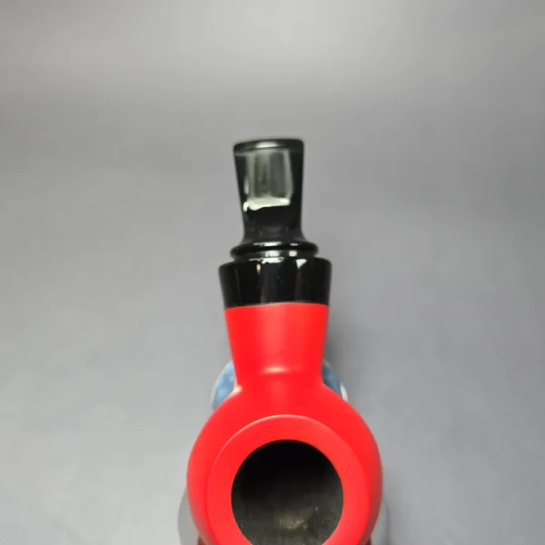 Al Pascia Curvy Red 02 Smooth Apple Reverse Calabash Estate Pipe, Unsmoked, 9mm - Image 6